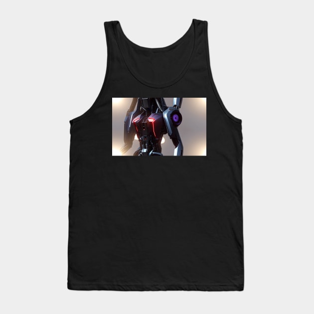 Seamless Futuristic Mech XIV Tank Top by newdreamsss